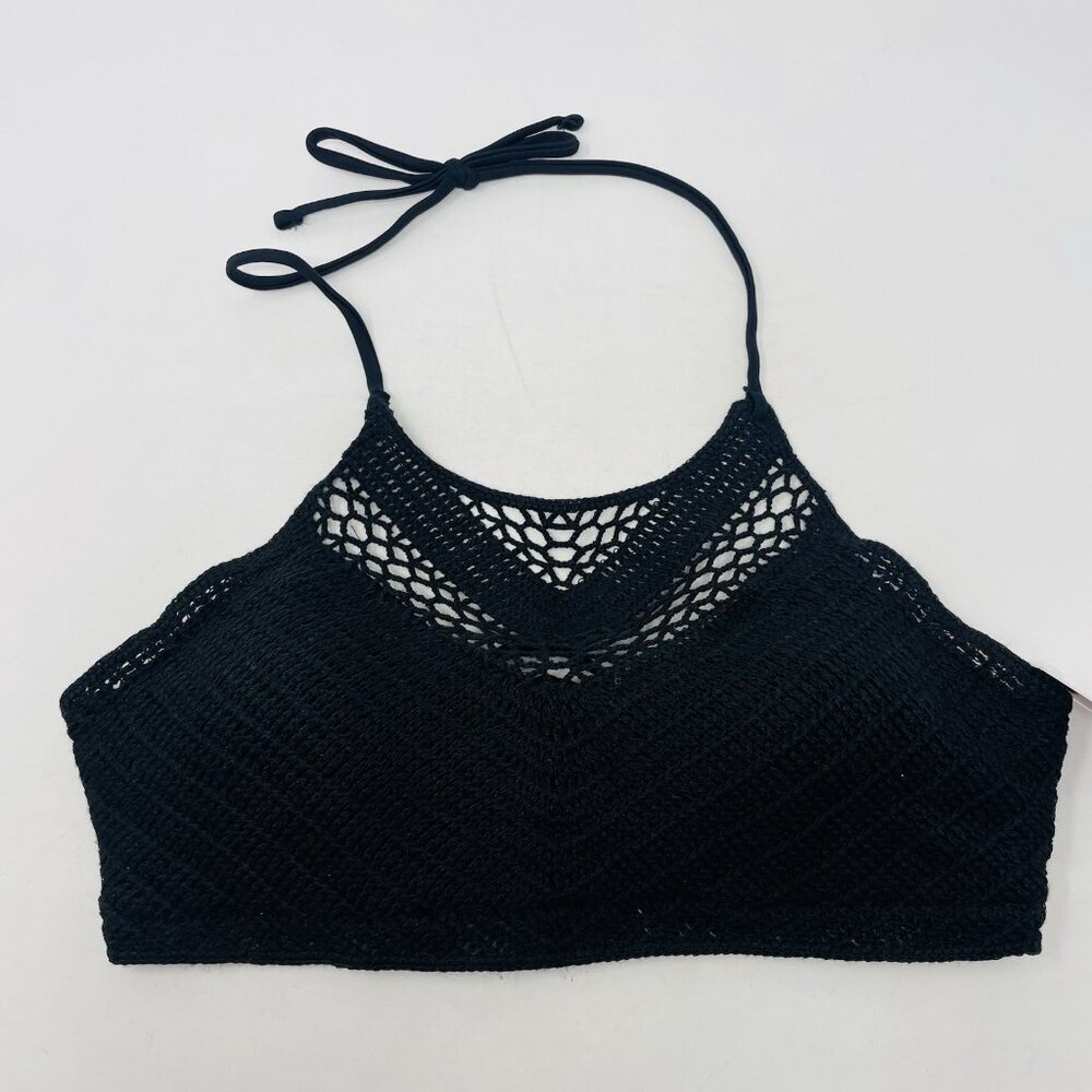 SO Juniors Size Large 11-13 Mix & Match‎ Crochet Halter Swim Bikini Top 1733 - Picture 2 of 8